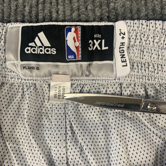 Adidas Utah Jazz Shorts Mens 3XL Plus 2 Blue Striped NBA Basketball Team Issued - Picture 2 of 12